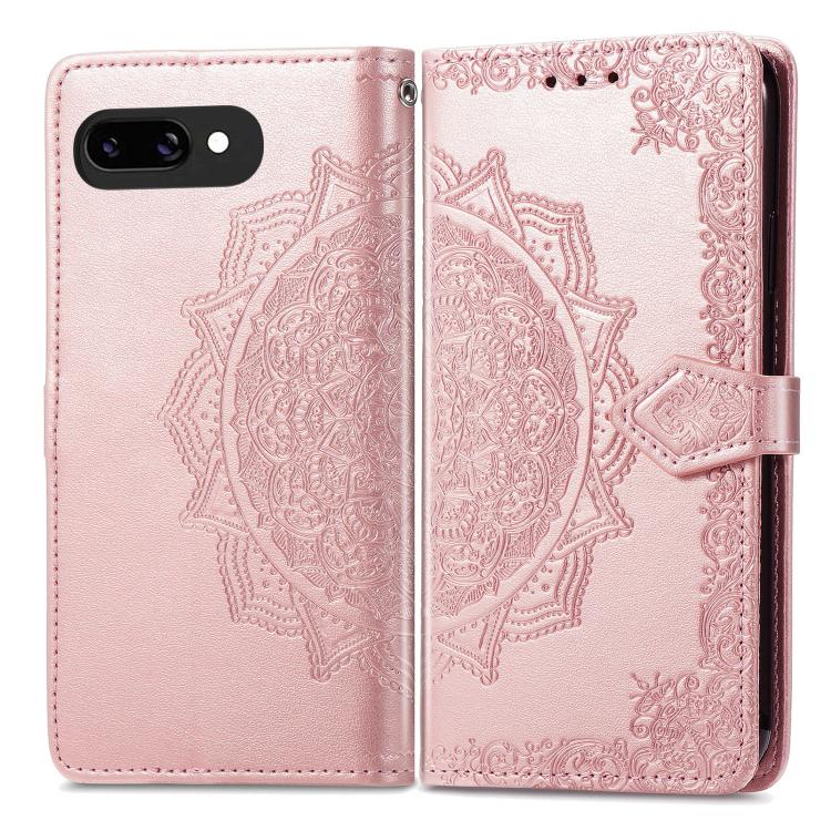 For Google Pixel 9a Mandala Flower Embossed Leather Phone Case