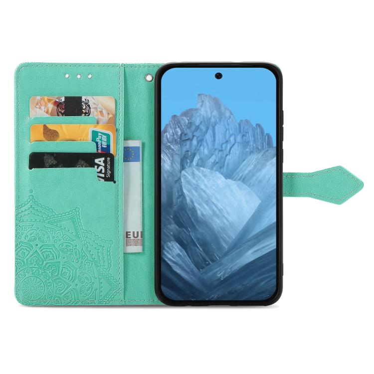 For Google Pixel 9 / 9 Pro Mandala Flower Embossed Leather Phone Case
