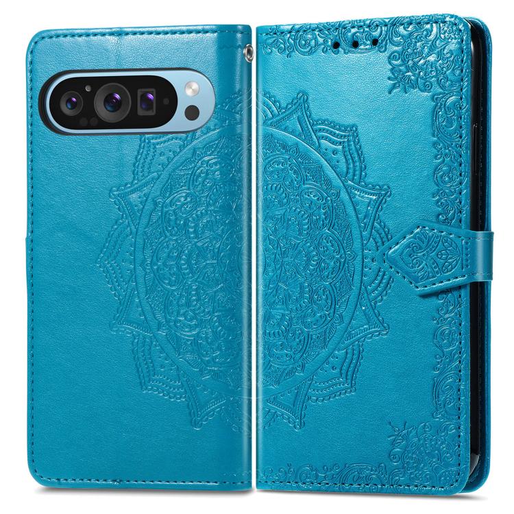 For Google Pixel 9 Pro XL Mandala Flower Embossed Leather Phone Case