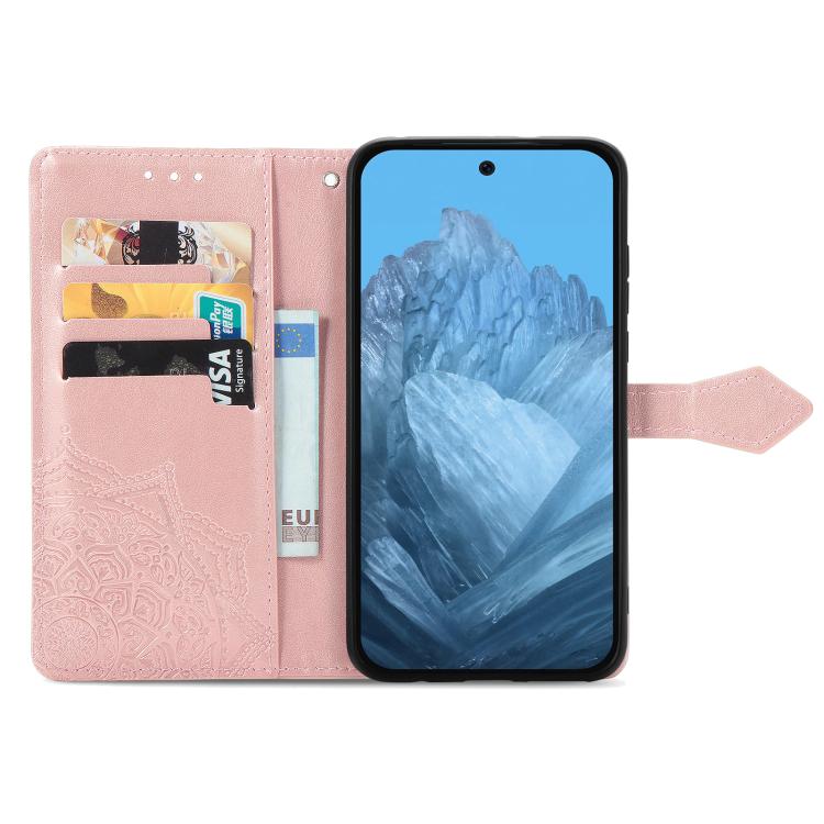 For Google Pixel 10 / 10 Pro Mandala Flower Embossed Leather Phone Case