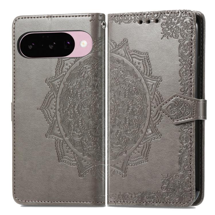 For Google Pixel 10 / 10 Pro Mandala Flower Embossed Leather Phone Case