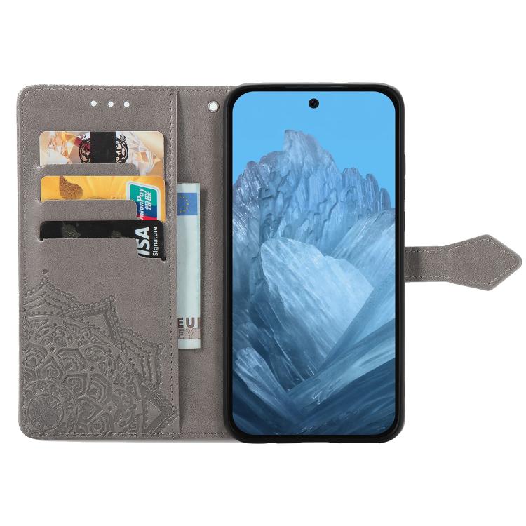 For Google Pixel 10 / 10 Pro Mandala Flower Embossed Leather Phone Case