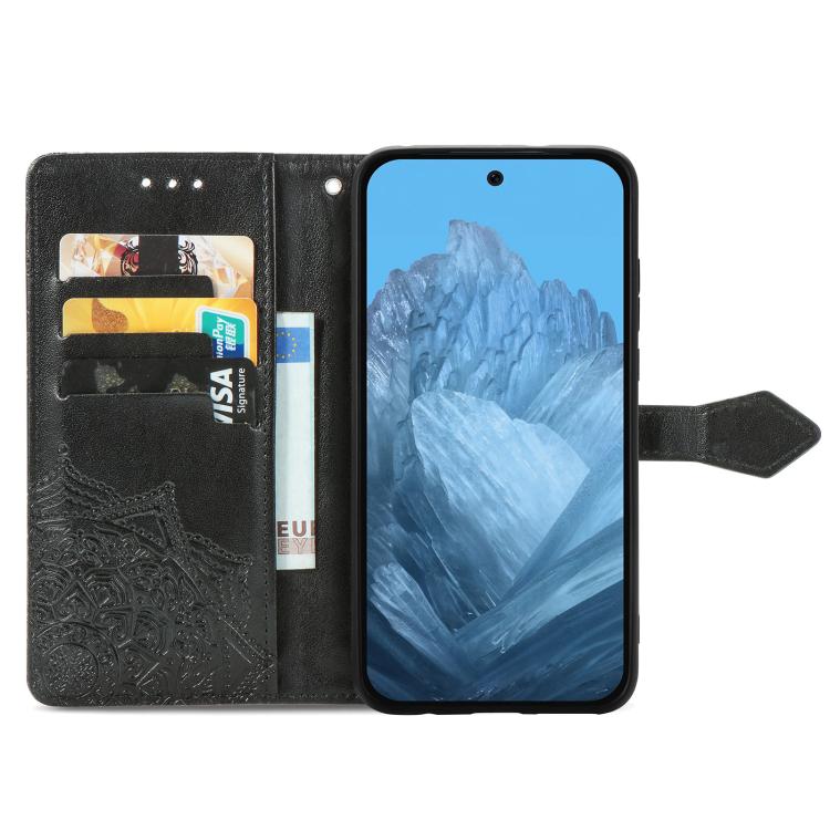 For Google Pixel 10 / 10 Pro Mandala Flower Embossed Leather Phone Case