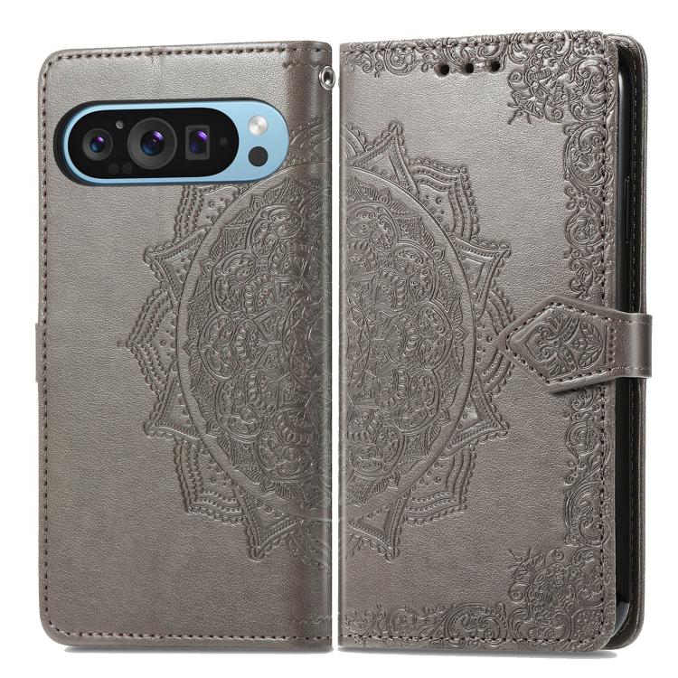 For Google Pixel 10 Pro XL Mandala Flower Embossed Leather Phone Case