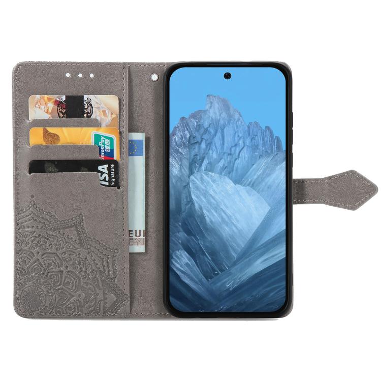 For Google Pixel 10 Pro XL Mandala Flower Embossed Leather Phone Case