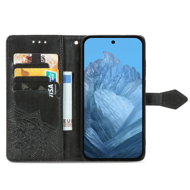 For Google Pixel 10 Pro XL Mandala Flower Embossed Leather Phone Case
