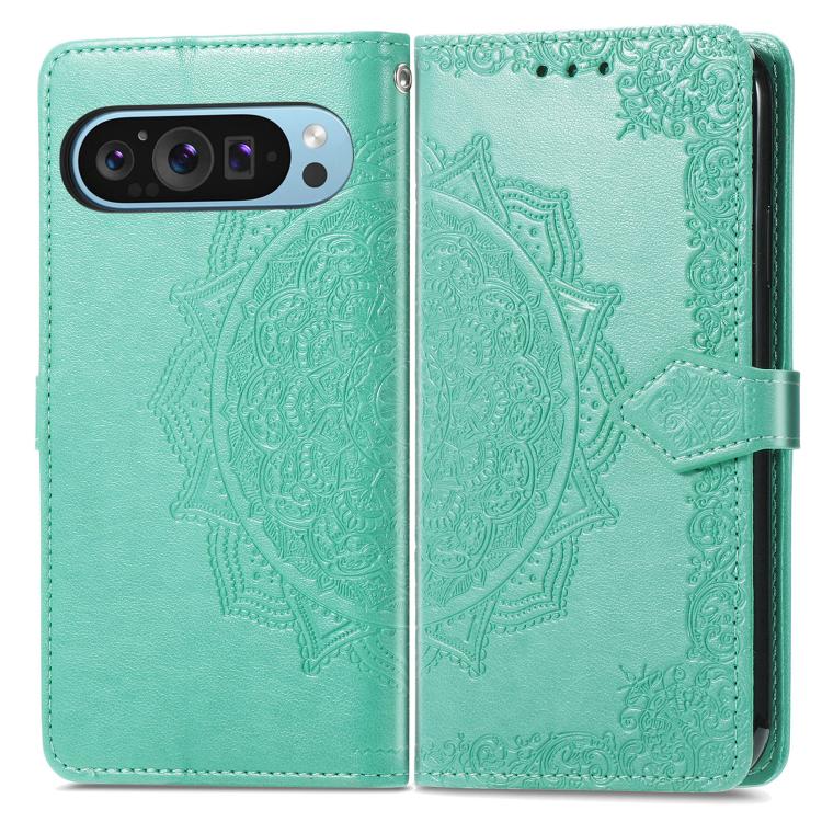 For Google Pixel 10 Pro XL Mandala Flower Embossed Leather Phone Case