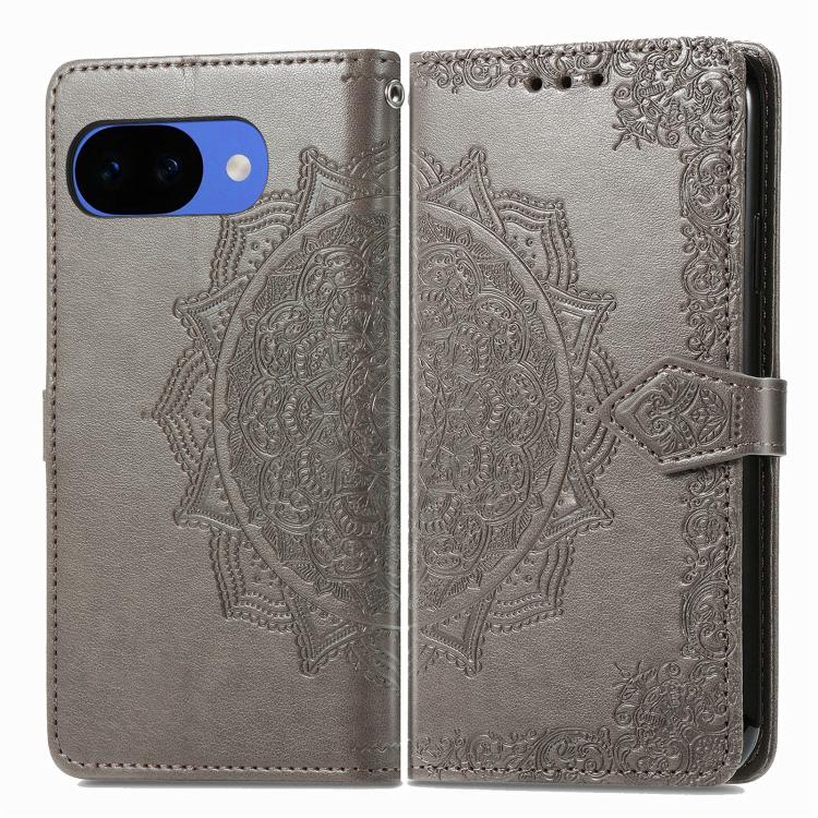 For Google Pixel 10a Mandala Flower Embossed Leather Phone Case