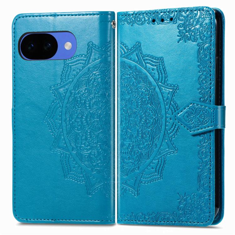 For Google Pixel 10a Mandala Flower Embossed Leather Phone Case