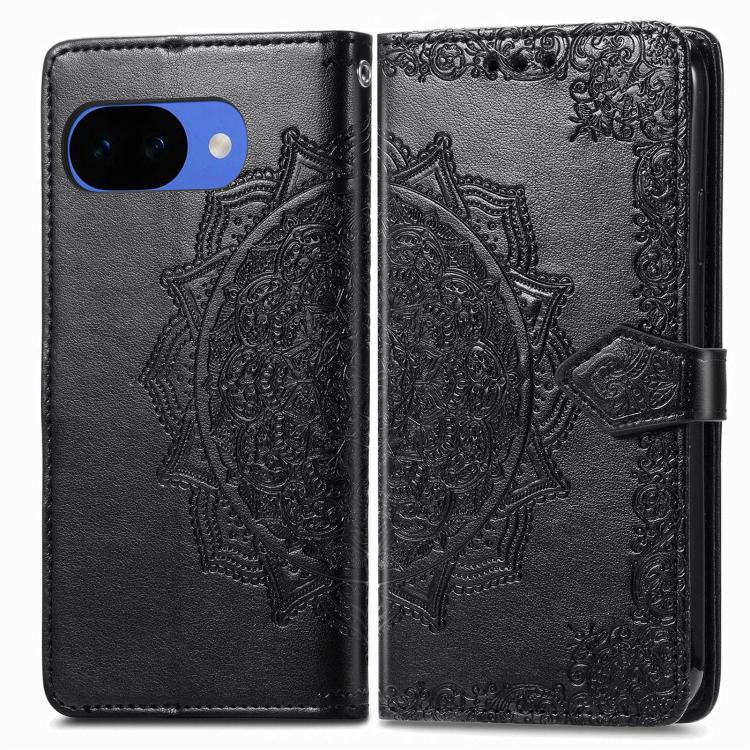 For Google Pixel 10a Mandala Flower Embossed Leather Phone Case