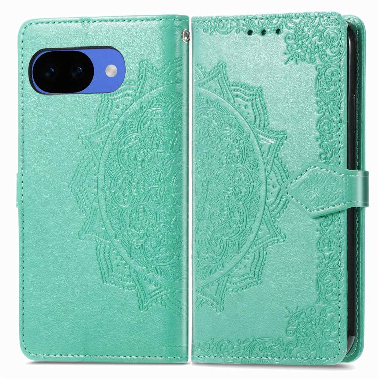 For Google Pixel 10a Mandala Flower Embossed Leather Phone Case