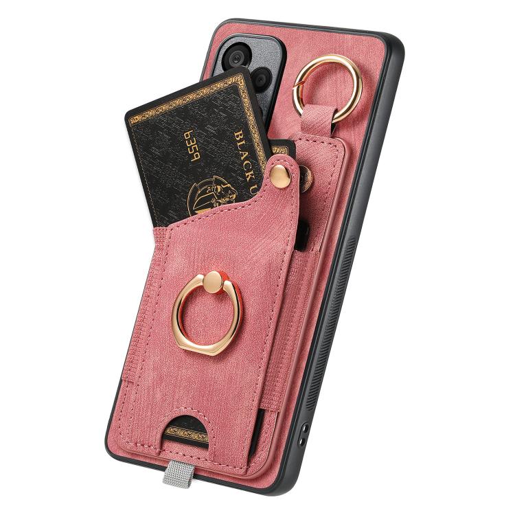 For Google Pixel 9 / 9 Pro Retro Skin-feel Ring Card Bag Phone Case with Hang Loop