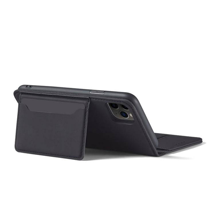 For iPhone 11 Pro Max Magnetism Skin Feel Card Holder Leather Phone Case