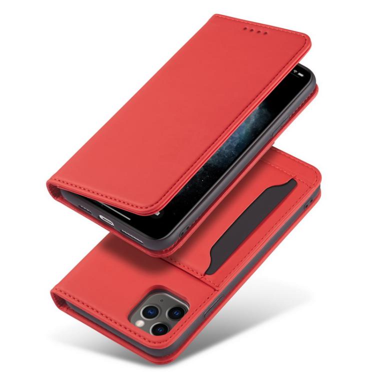 For iPhone 11 Pro Magnetism Skin Feel Card Holder Leather Phone Case