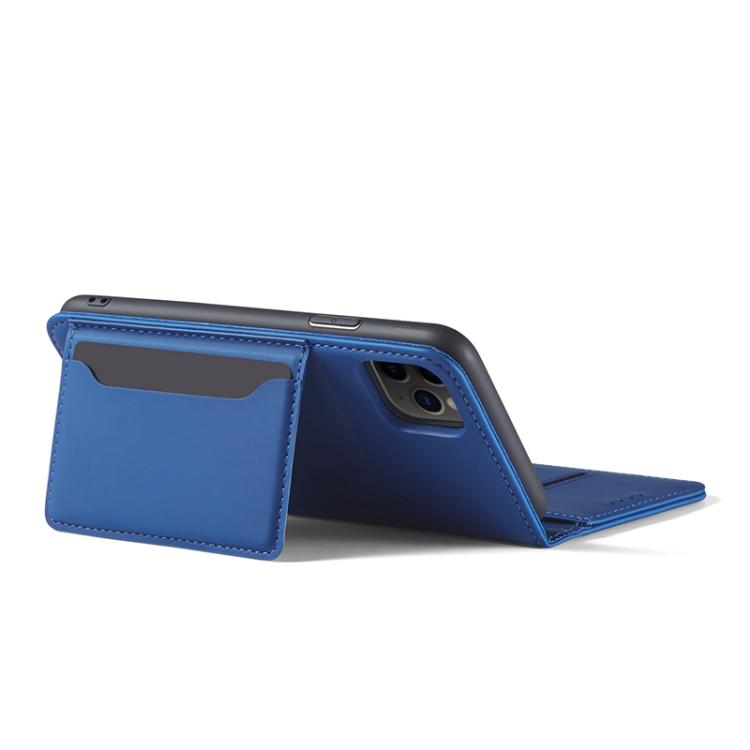 For iPhone 11 Pro Magnetism Skin Feel Card Holder Leather Phone Case