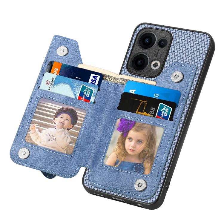 For OPPO Reno13 Pro Carbon Fiber Horizontal Flip Zipper Wallet Phone Case