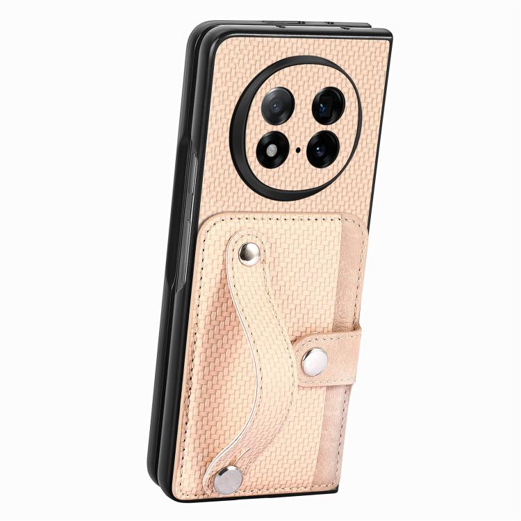 For OPPO Find N5 Wristband Kickstand Card Wallet Back Cover Phone Case