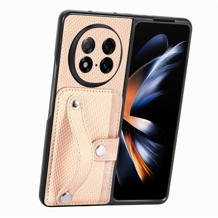For OPPO Find N5 Wristband Kickstand Card Wallet Back Cover Phone Case