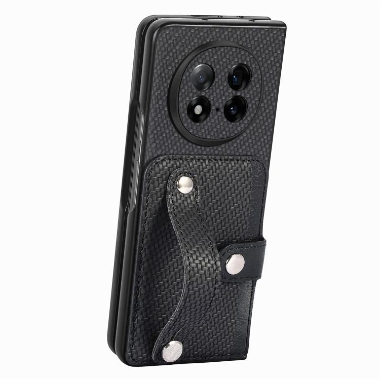 For OPPO Find N5 Wristband Kickstand Card Wallet Back Cover Phone Case