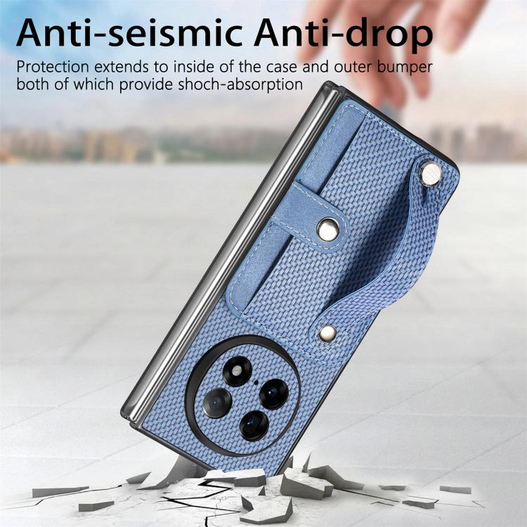 For OPPO Find N5 Wristband Kickstand Card Wallet Back Cover Phone Case