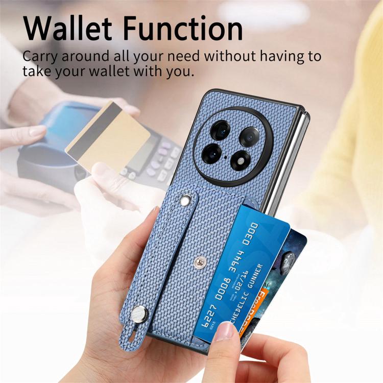 For OPPO Find N5 Wristband Kickstand Card Wallet Back Cover Phone Case