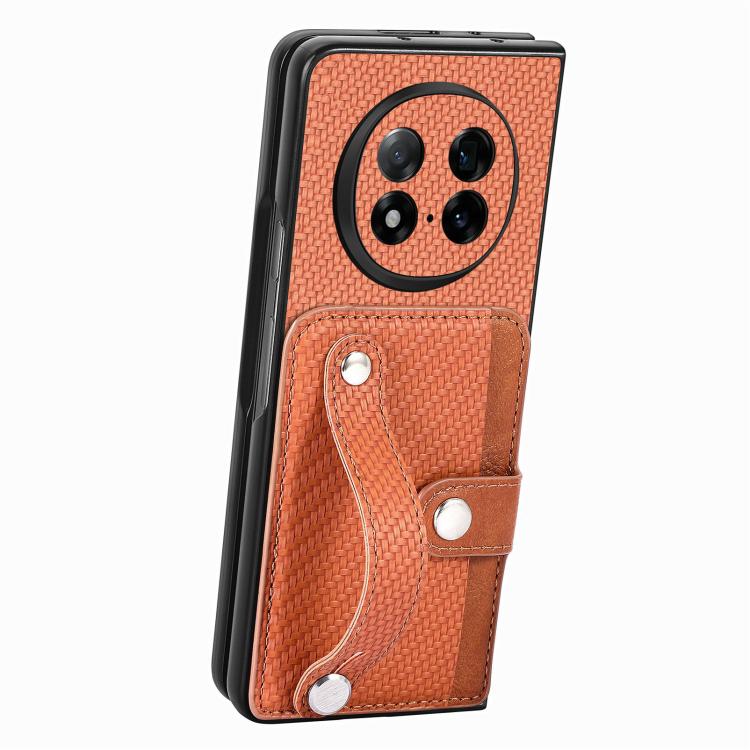 For OPPO Find N5 Wristband Kickstand Card Wallet Back Cover Phone Case