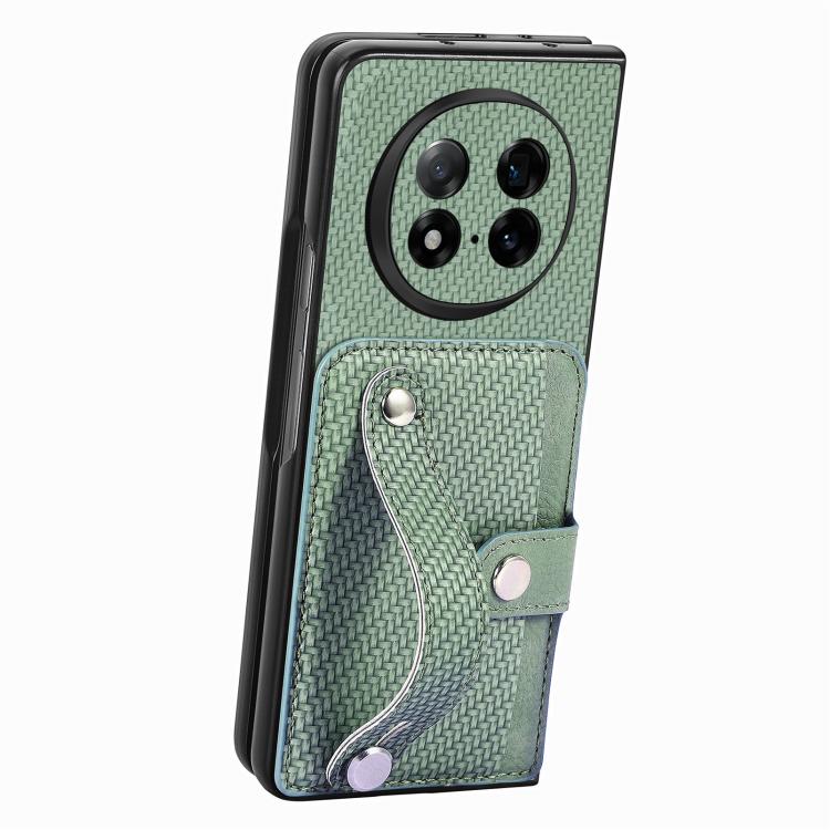 For OPPO Find N5 Wristband Kickstand Card Wallet Back Cover Phone Case