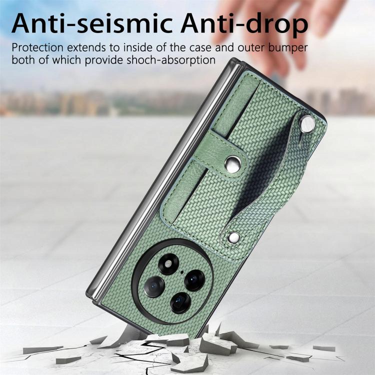 For OPPO Find N5 Wristband Kickstand Card Wallet Back Cover Phone Case