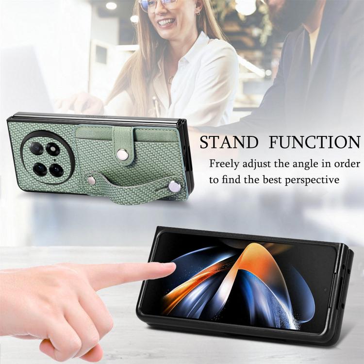 For OPPO Find N5 Wristband Kickstand Card Wallet Back Cover Phone Case