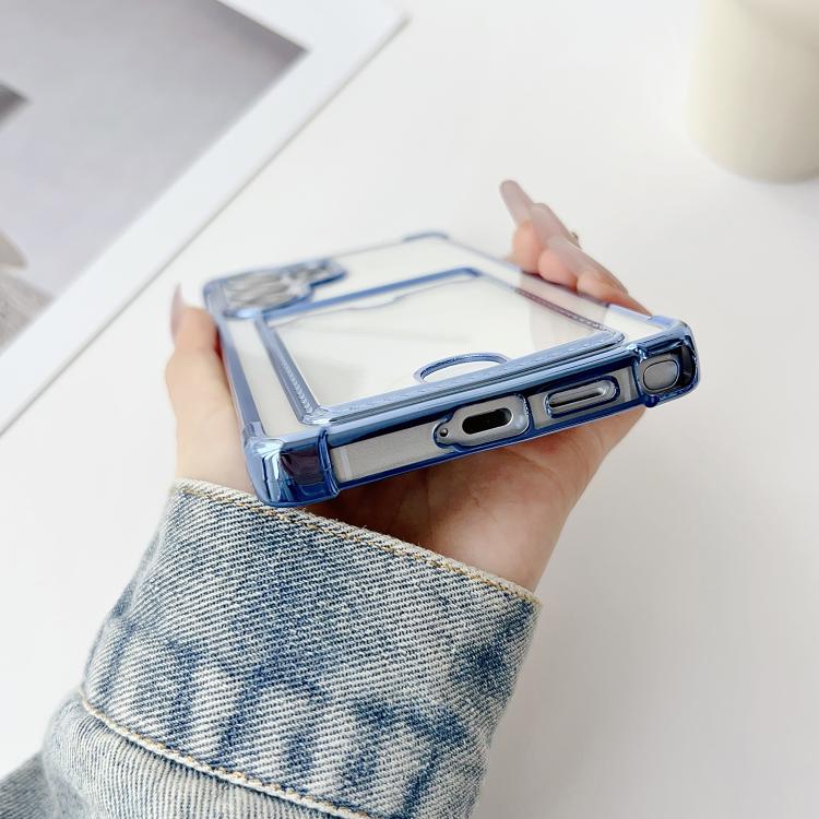 For Samsung Galaxy S23 FE 5G Four-cornered Electroplated Card Bag TPU Phone Case
