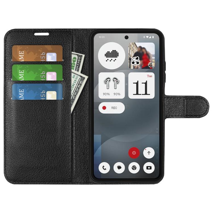 For Nothing Phone 3a Litchi Texture Horizontal Flip Leather Phone Case with Holder