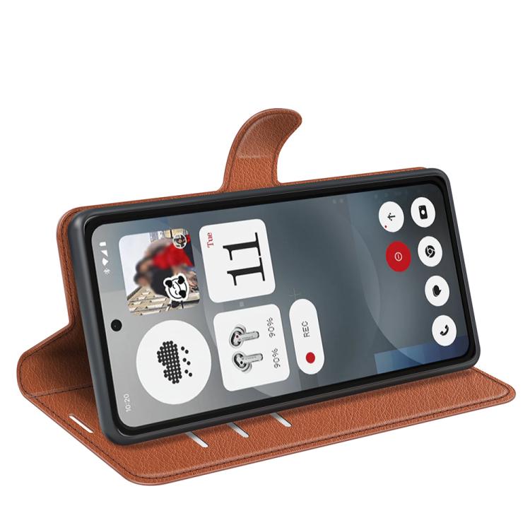 For Nothing Phone 3a Litchi Texture Horizontal Flip Leather Phone Case with Holder