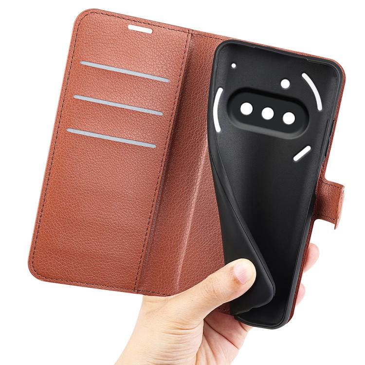 For Nothing Phone 3a Litchi Texture Horizontal Flip Leather Phone Case with Holder