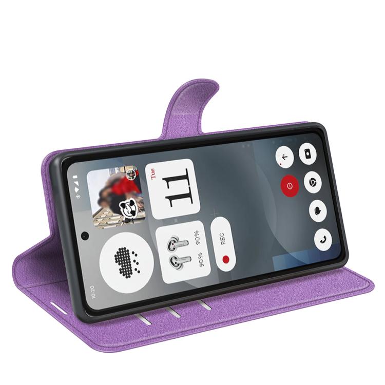 For Nothing Phone 3a Litchi Texture Horizontal Flip Leather Phone Case with Holder