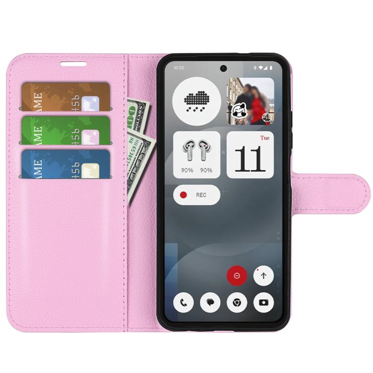 For Nothing Phone 3a Litchi Texture Horizontal Flip Leather Phone Case with Holder