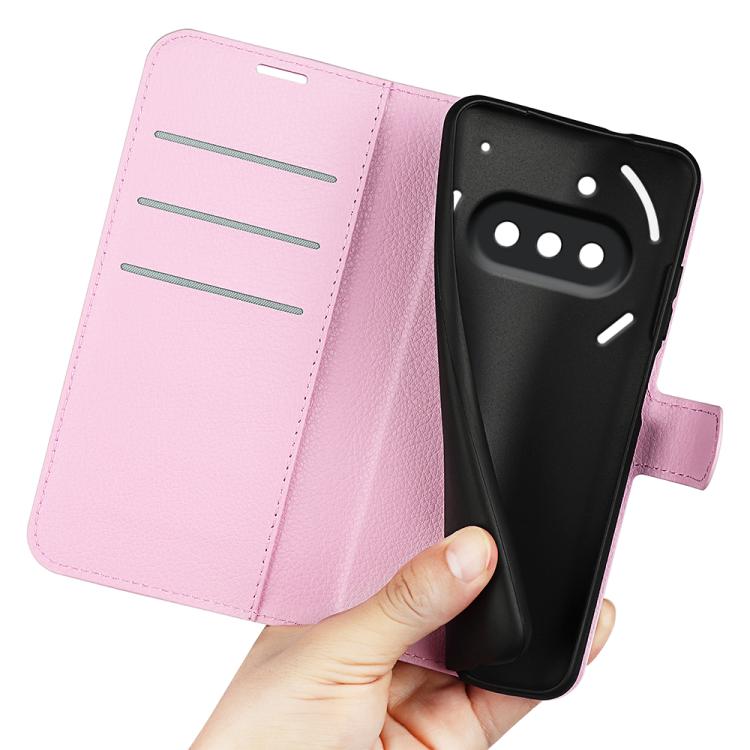 For Nothing Phone 3a Litchi Texture Horizontal Flip Leather Phone Case with Holder