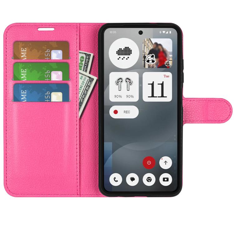 For Nothing Phone 3a Litchi Texture Horizontal Flip Leather Phone Case with Holder