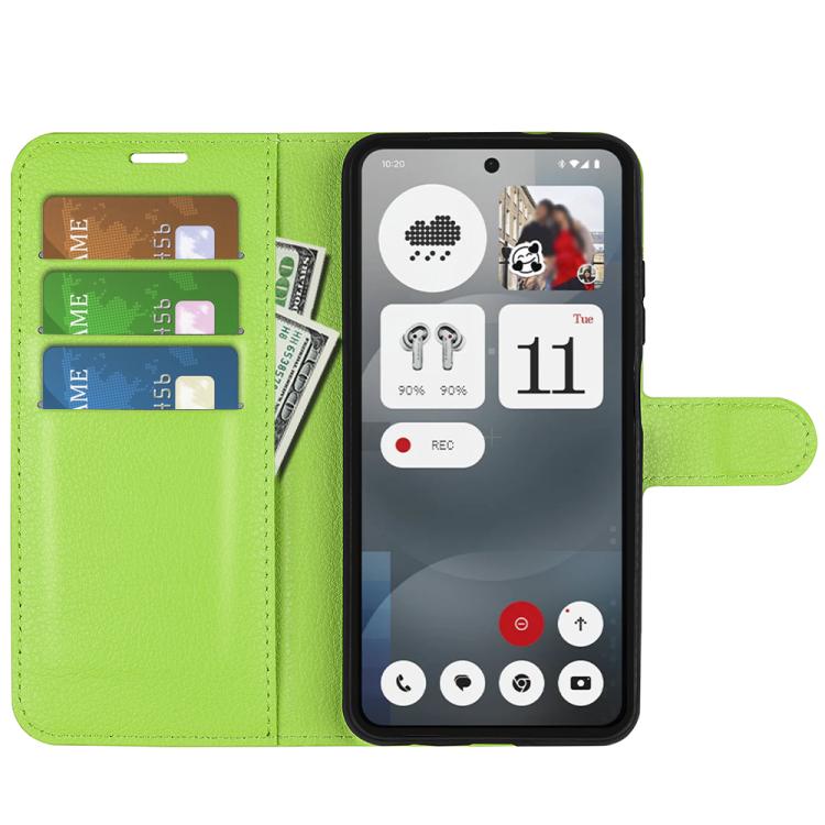 For Nothing Phone 3a Litchi Texture Horizontal Flip Leather Phone Case with Holder