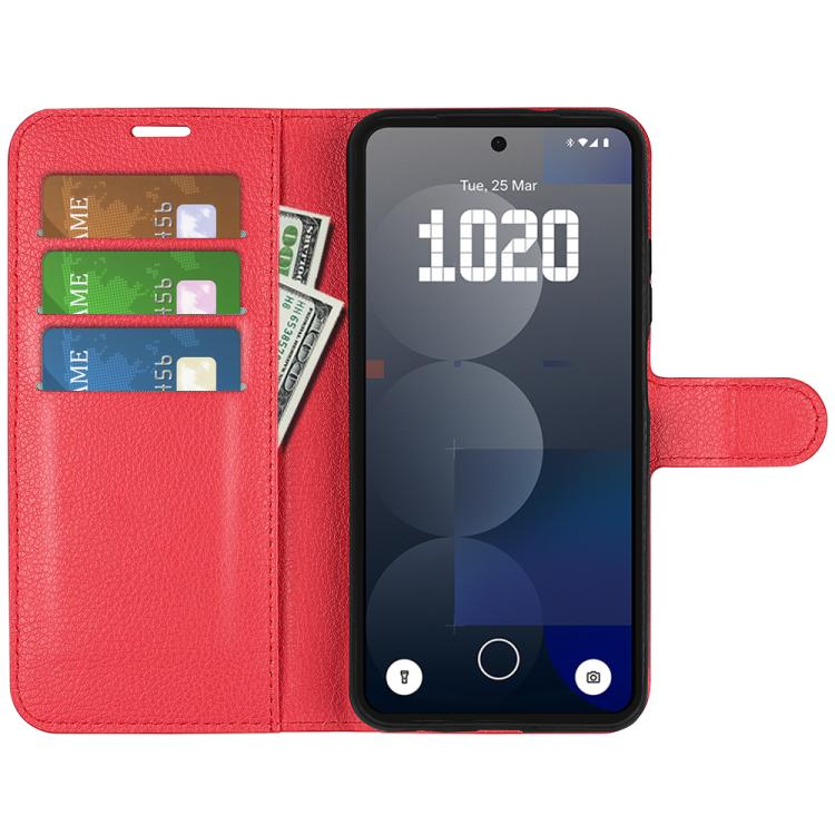 For Nothing Phone 3a Pro Litchi Texture Horizontal Flip Leather Phone Case with Holder