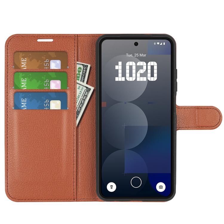 For Nothing Phone 3a Pro Litchi Texture Horizontal Flip Leather Phone Case with Holder