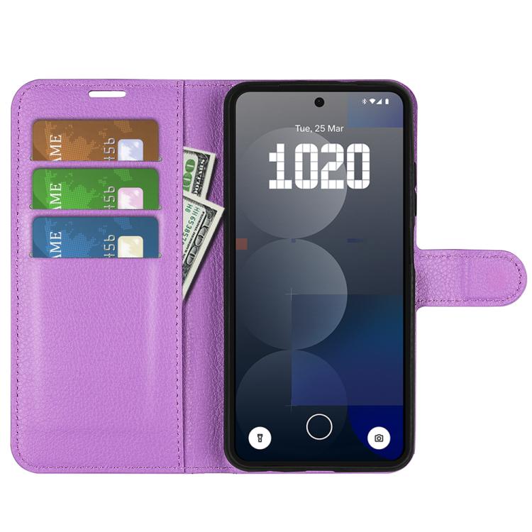 For Nothing Phone 3a Pro Litchi Texture Horizontal Flip Leather Phone Case with Holder