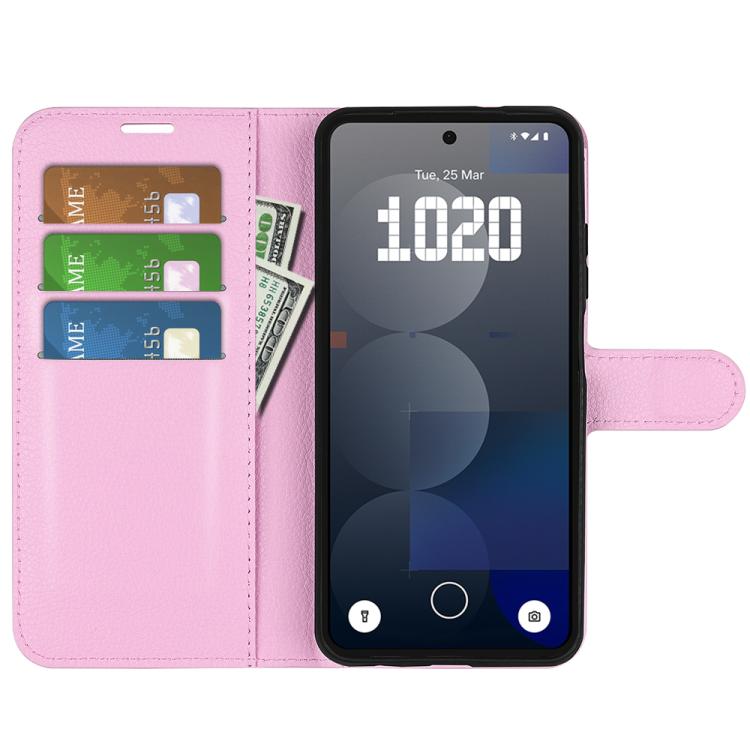 For Nothing Phone 3a Pro Litchi Texture Horizontal Flip Leather Phone Case with Holder