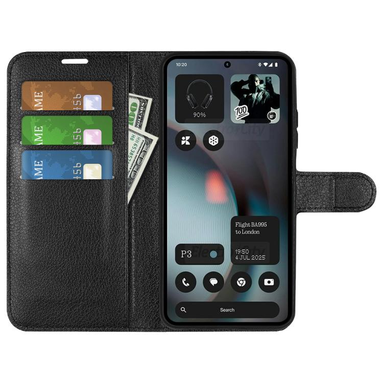 For Nothing Phone 3 5G Litchi Texture Horizontal Flip Leather Phone Case with Holder