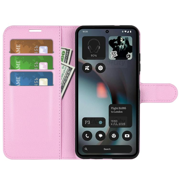 For Nothing Phone 3 5G Litchi Texture Horizontal Flip Leather Phone Case with Holder