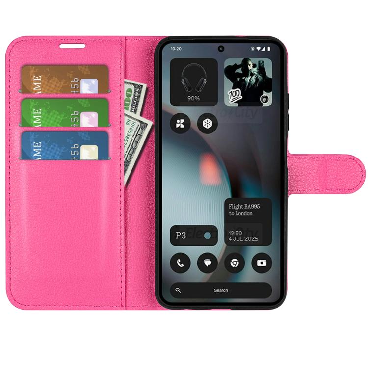 For Nothing Phone 3 5G Litchi Texture Horizontal Flip Leather Phone Case with Holder