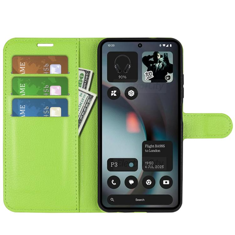 For Nothing Phone 3 5G Litchi Texture Horizontal Flip Leather Phone Case with Holder