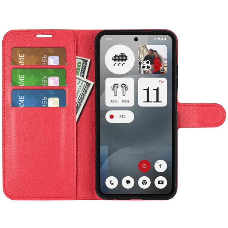 For Nothing Phone 3a Lite Litchi Texture Horizontal Flip Leather Phone Case with Holder