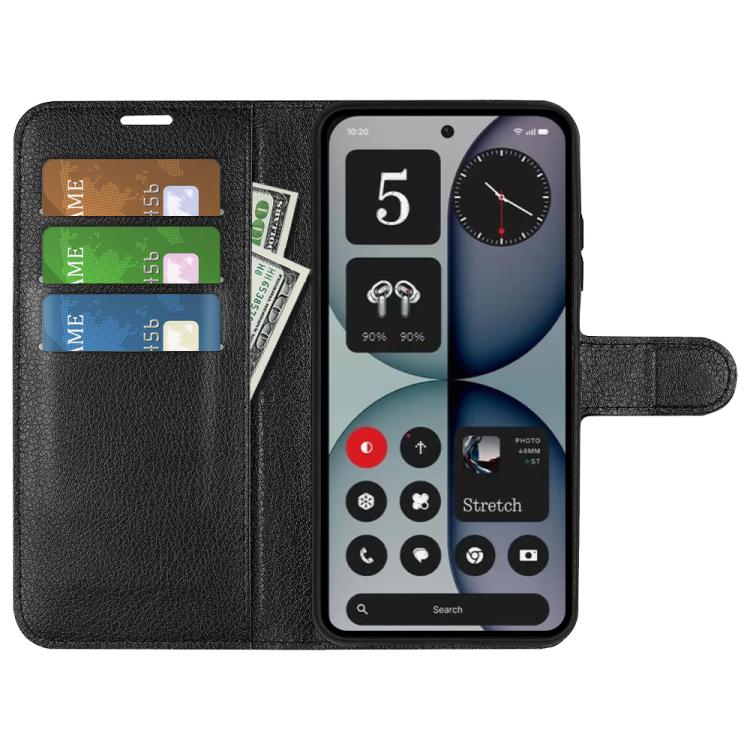 For Nothing Phone 4a Pro Litchi Texture Horizontal Flip Leather Phone Case with Holder