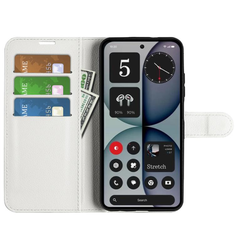 For Nothing Phone 4a Pro Litchi Texture Horizontal Flip Leather Phone Case with Holder