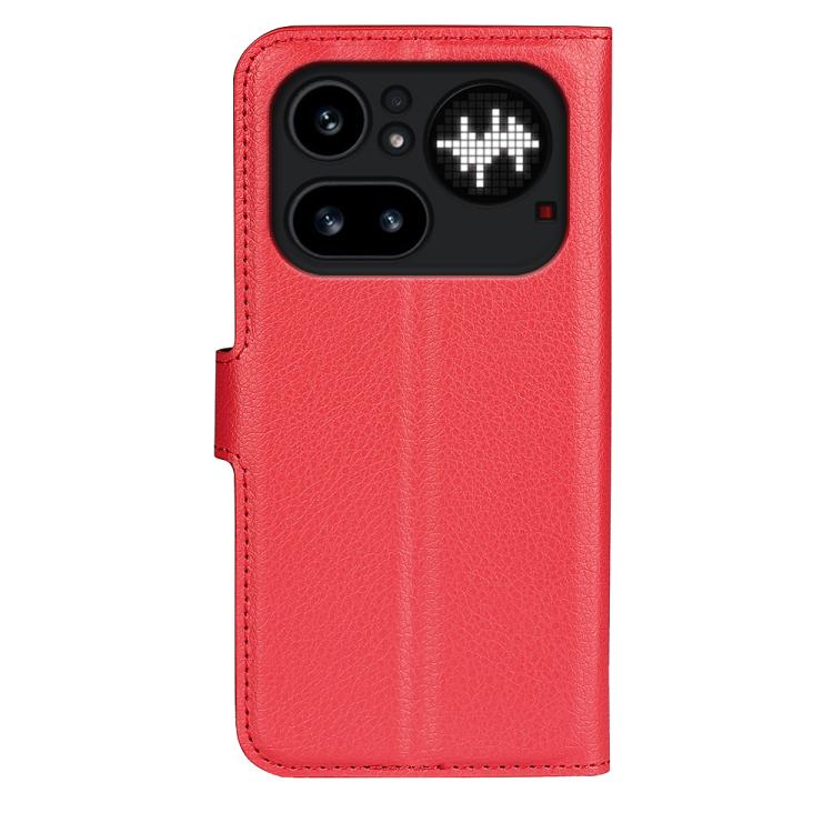 For Nothing Phone 4a Pro Litchi Texture Horizontal Flip Leather Phone Case with Holder